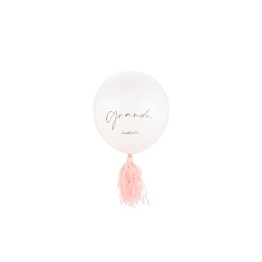 Ballon avec Tassels 45 cm - Gender Reveal - Couleur Rose Modèle Sœur