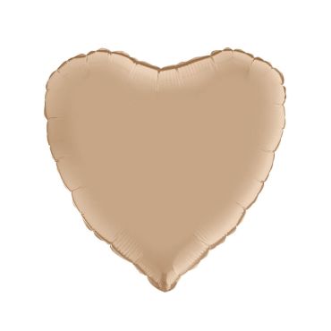 Ballon Hélium Cœur Satiné 46 cm couleur Nude Ballon Hélium Cœur Satiné 46 cm couleur Nude