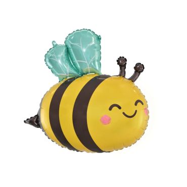 Ballon abeille jaune et noir avec ailes vertes pour déco de fête | jourdefete.com Ballon abeille jaune et noir avec ailes vertes pour déco de fête | jourdefete.com