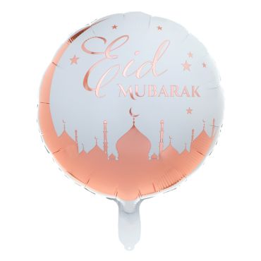 Ballon en Aluminium - Eid Mubarak - Diamètre 45 cm | jourdefete.com