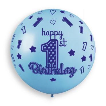 Ballon Anniversaire 1st Birthday bleu XXL pour premier anniversaire | jourdefete.com Ballon Anniversaire 1st Birthday bleu XXL pour premier anniversaire | jourdefete.com