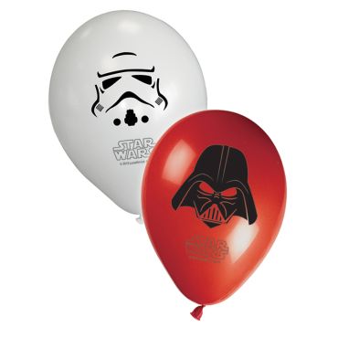 8 Ballons de Baudruche Star Wars® - Dark Vador et StromTrooper 8 Ballons de Baudruche Star Wars® - Dark Vador et StromTrooper