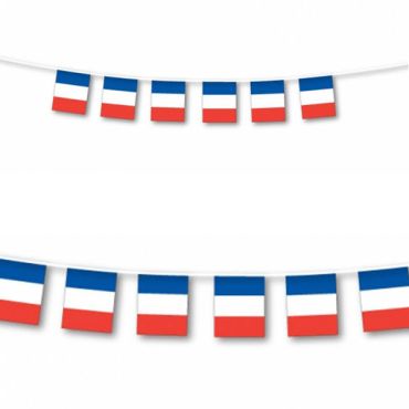 Grande bannière de fanions bleu blanc rouge Grande bannière de fanions bleu blanc rouge