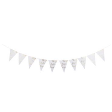 Guirlande Baptême Jolis Brins Blanche et Or 3,30m - 10 fanions de 15 x 20 cm | jourdefete.com Guirlande Baptême Jolis Brins Blanche et Or 3,30m - 10 fanions de 15 x 20 cm | jourdefete.com