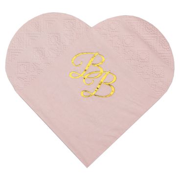 serviette-forme-coeur-rose-or|jourdefete.com serviette-forme-coeur-rose-or|jourdefete.com