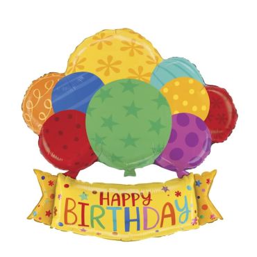 ballon bannière happy birthday 94 cm ballon bannière happy birthday 94 cm
