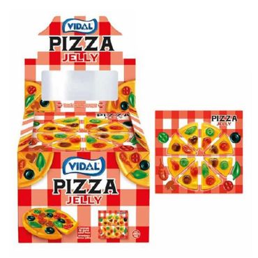 Bonbons en forme de pizza gélifiée Vidal présentés en parts colorées | jourdefete.com Bonbons en forme de pizza gélifiée Vidal présentés en parts colorées | jourdefete.com