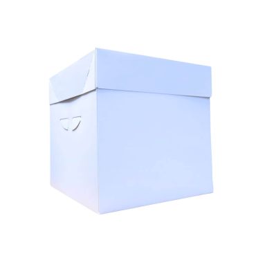 Boîte haute à gâteau blanche 25,5 x 25,5 x 25 cm pour pâtisseries volumineuses | jourdefete.com