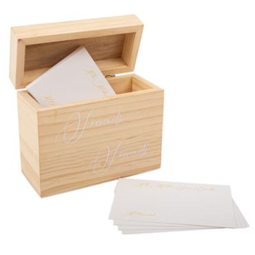 Boite à Souvenirs Bois et Blanche 14,5 x 12 x 6,5 cm + 15 Cartes | jourdefete.com Boite à Souvenirs Bois et Blanche 14,5 x 12 x 6,5 cm + 15 Cartes | jourdefete.com