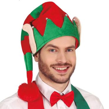 Un bonnet d'elfe de Noël avec grelots et oreilles à porter le soir de Noël | jourdefete.com Un bonnet d'elfe de Noël avec grelots et oreilles à porter le soir de Noël | jourdefete.com