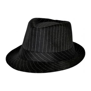 Chapeau Borsalino Noir Rayures Blanches - Taille Unique Chapeau Borsalino Noir Rayures Blanches - Taille Unique