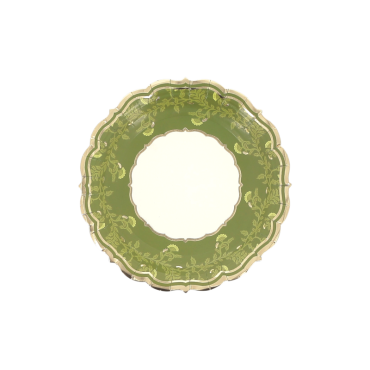 Assiettes Botanica Verde 18 cm crème, pistache et or | jourdefete.com Assiettes Botanica Verde 18 cm crème, pistache et or | jourdefete.com