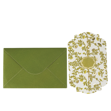 Des invitations Botanica Verde avec enveloppe pistache crème & or | jourdefete.com Des invitations Botanica Verde avec enveloppe pistache crème & or | jourdefete.com
