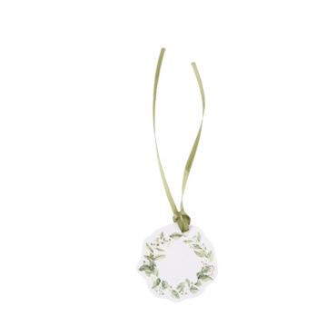 10 étiquettes avec ruban de la collection botanique vert et or 10 étiquettes avec ruban de la collection botanique vert et or
