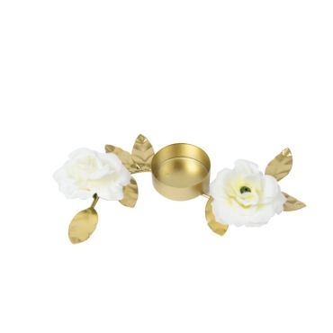 Un bougeoir doré et fleuri pour votre événement | jourdefete.com