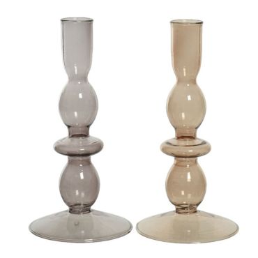 Bougeoir en verre - 18 cm - Couleur au choix | jourdefete.com Bougeoir en verre - 18 cm - Couleur au choix | jourdefete.com