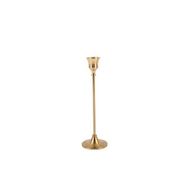 Bougeoir Le Raffiné en laiton Ø 6,5 x 22,5 cm | jourdefete.com