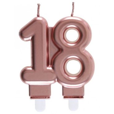 bougie métallisée rose gold âge au choix | jourdefete.com bougie métallisée rose gold âge au choix | jourdefete.com