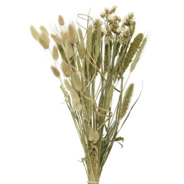 Bouquet sur tige de fleurs séchées blanches - 45 cm | jourdefete.com Bouquet sur tige de fleurs séchées blanches - 45 cm | jourdefete.com