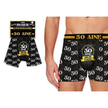 Boxer "La 50aine" - Taille au choix | jourdefete.com Boxer "La 50aine" - Taille au choix | jourdefete.com