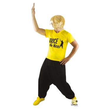 Déguisement Brice de Nice t-shirt jaune et pantalon noir | jourdefete.com Déguisement Brice de Nice t-shirt jaune et pantalon noir | jourdefete.com