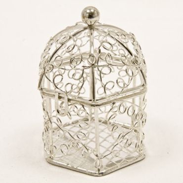 Cage à Oiseaux Décorative - Argent Cage à Oiseaux Décorative - Argent