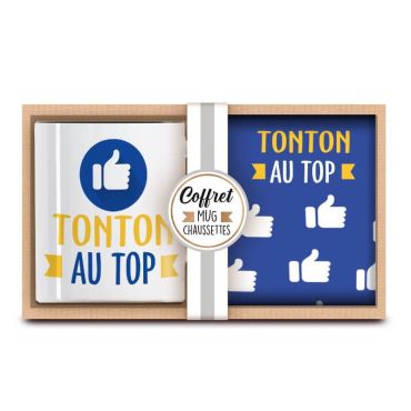 coffret cadeau mug et chaussettes tonton au top | jourdefete.com coffret cadeau mug et chaussettes tonton au top | jourdefete.com