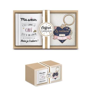 coffret cadeau mug et porte clés sœur coffret cadeau mug et porte clés sœur