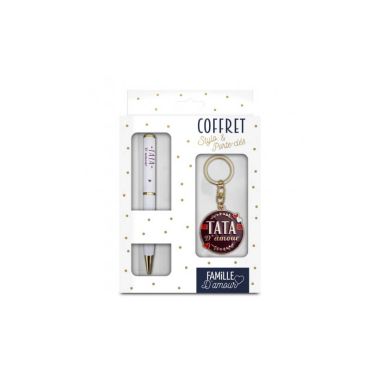 COFFRET STYLO + PORTE CLE "TATA D AMOUR"
COFFRET STYLO + PORTE CLE "TATA D AMOUR"