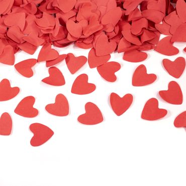 Confettis en forme de cœur rouge pour décoration de fête et mariage | jourdefete.com