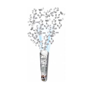 canon de 30 cm à confettis de couleur argent canon de 30 cm à confettis de couleur argent
