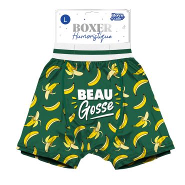 Boxer humoristique vert "Beau Gosse" à motif bananes pour homme | jourdefete.com Boxer humoristique vert "Beau Gosse" à motif bananes pour homme | jourdefete.com