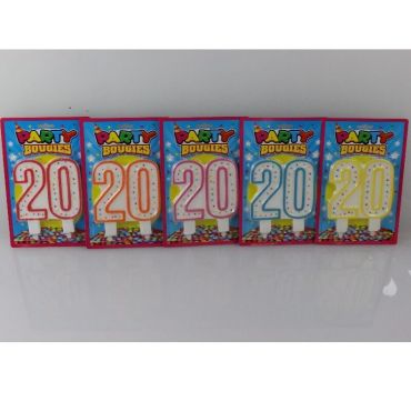 Bougie d'Anniversaire Géante 20 - Divers Coloris Bougie d'Anniversaire Géante 20 - Divers Coloris