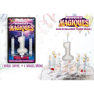 Bougies magiques – Chiffre 1 Bougies magiques – Chiffre 1