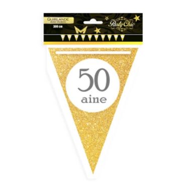 Guirlande Party Chic 50 ans - Doré