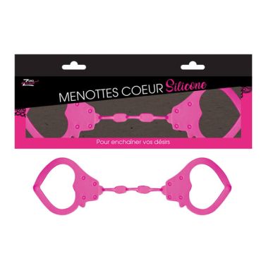 paire de menottes coeurs en silicone pour adulte | jourdefete.com paire de menottes coeurs en silicone pour adulte | jourdefete.com