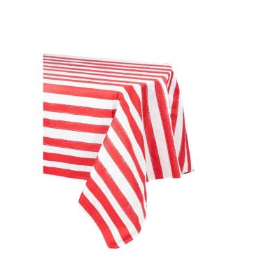 Nappe rayée 140x240 cm lavable couleur rouge et blanc | jourdefete.com Nappe rayée 140x240 cm lavable couleur rouge et blanc | jourdefete.com