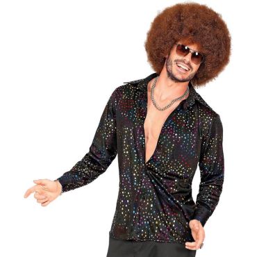 Une splendide chemise noire à paillettes pour danser le disco | jourdefete.com Une splendide chemise noire à paillettes pour danser le disco | jourdefete.com