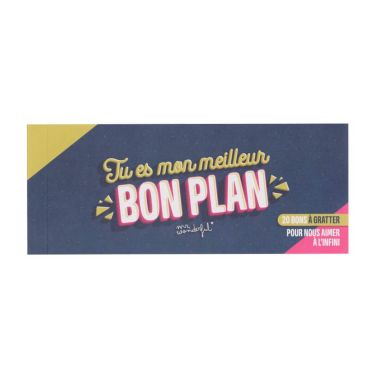 Chéquier de Bons à Gratter - Tu es Mon Meilleur Bon Plan - Mr. Wonderful | jourdefete.com