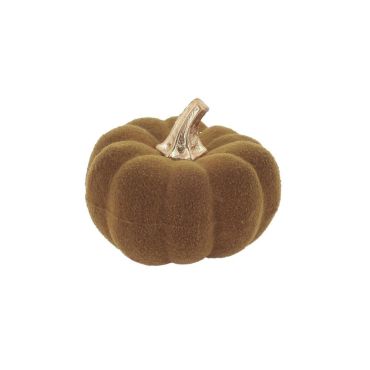 Citrouille en velours pistache avec tige dorée décorative | jourdefete.com Citrouille en velours pistache avec tige dorée décorative | jourdefete.com