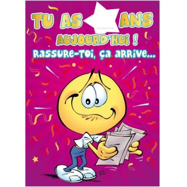 Carte d'Anniversaire Maxi Format avec Enveloppe - Age à personnaliser Carte d'Anniversaire Maxi Format avec Enveloppe - Age à personnaliser