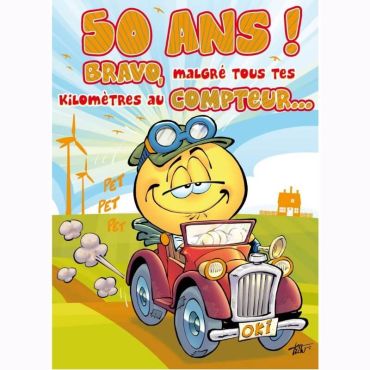Carte d'Anniversaire Maxi Format avec Enveloppe - 50 ans Carte d'Anniversaire Maxi Format avec Enveloppe - 50 ans