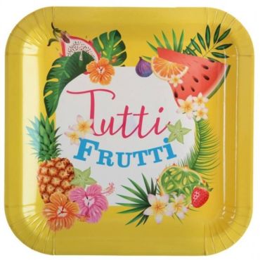 10 Assiettes Carrées - Cocktail Tropical | jourdefete.com 10 Assiettes Carrées - Cocktail Tropical | jourdefete.com