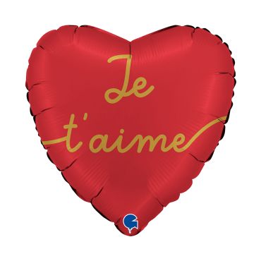 Ballon cœur rouge recto "Je t'aime" pour déclarations romantiques | jourdefete.com Ballon cœur rouge recto "Je t'aime" pour déclarations romantiques | jourdefete.com