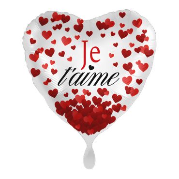 Ballon cœur Je t’aime rouge et blanc Saint-Valentin | jourdefete.com Ballon cœur Je t’aime rouge et blanc Saint-Valentin | jourdefete.com