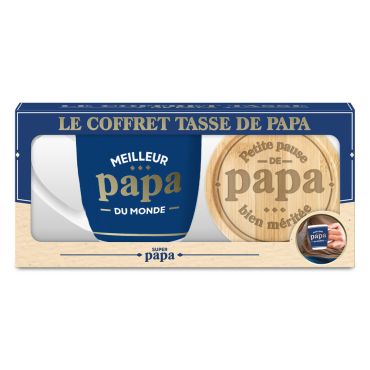 Coffret tasse et sous-tasse pour la fête des pères | jourdefete.com