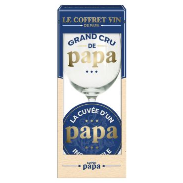 Coffret verre à vin La Cuvée de Papa fête des pères | jourdefete.com Coffret verre à vin La Cuvée de Papa fête des pères | jourdefete.com