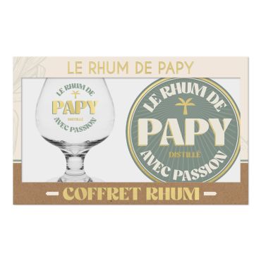 Coffret cadeau Le Rhum de Papy avec verre personnalisé pour grand-père | jourdefete.com Coffret cadeau Le Rhum de Papy avec verre personnalisé pour grand-père | jourdefete.com