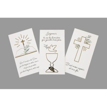 Lot de 6 cartes de remerciements pour communion | jourdefete.com