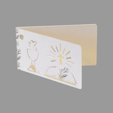 Lot de 10 étiquettes pour communion - Blanc et Or | jourdefete.com Lot de 10 étiquettes pour communion - Blanc et Or | jourdefete.com